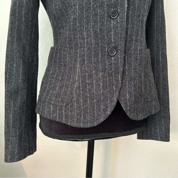 SOLD - Y2K J. Crew Pinstripe Wool Blazer - Picture 6 of 11